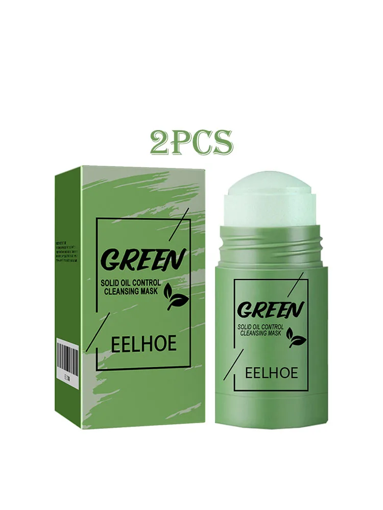 Eelhoe 40g Green Tea Cleansing Solid Face Mask Stick Acne Treatment Oil Control Moisture Remove Blackhead Clean Pores Face Mask - Image 7