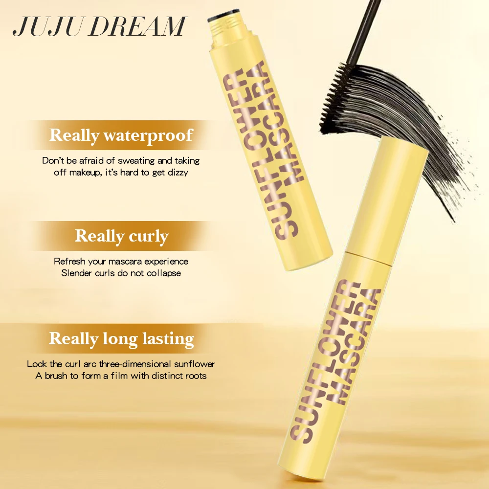 Slim Volume Mascara Black Waterproof Long-lasting Mascara Curls Up Long-Lasting Smudge-Proof Easy to Apply Unisex Eye Makeup - Image 5