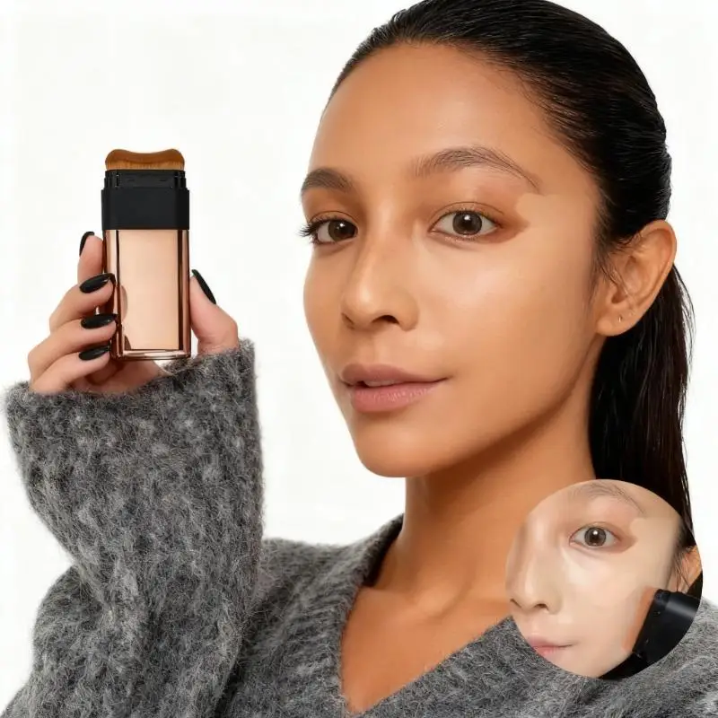 2-In-1 Concealer Foundation Stick Waterproof Sweatproof Full-Coverage Heavy-Duty Concealer Suitable For Skin Types(Dry, Oily) - Image 6