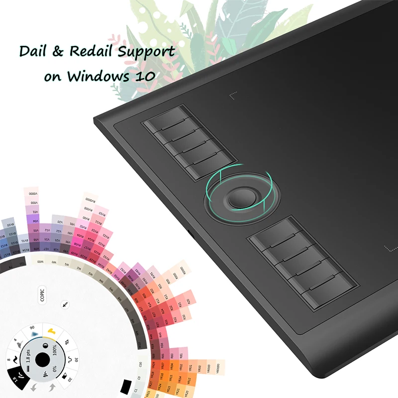 GAOMON M10K PRO 10 * 6.25'' Graphic Pen Tablet Drawing Board with 8192 Pressure Battery-Free Stylus Support Android OS & Redial - Image 3