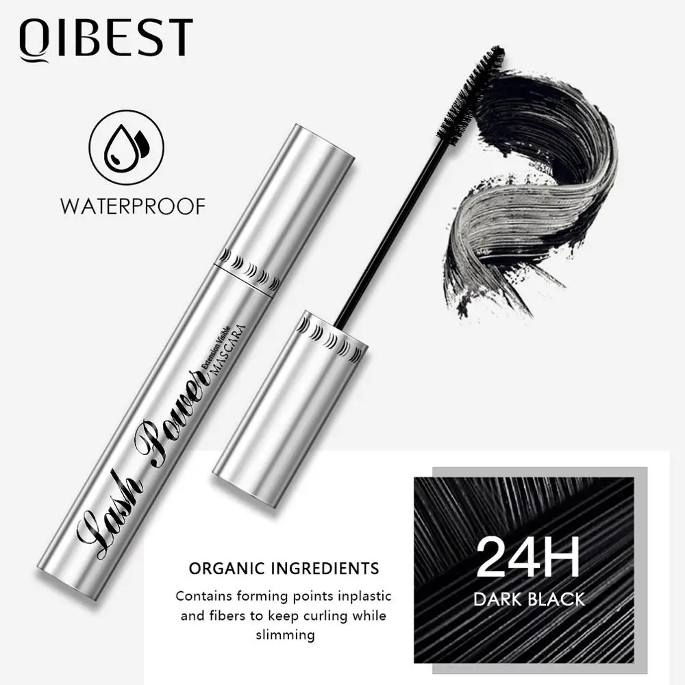 QIBEST Black Mascara Eyelashes Mascara 4D Silky Eyelashes Lengthening Eyelashes Makeup Waterproof Mascara Volume Eye Cosmetics - Image 4