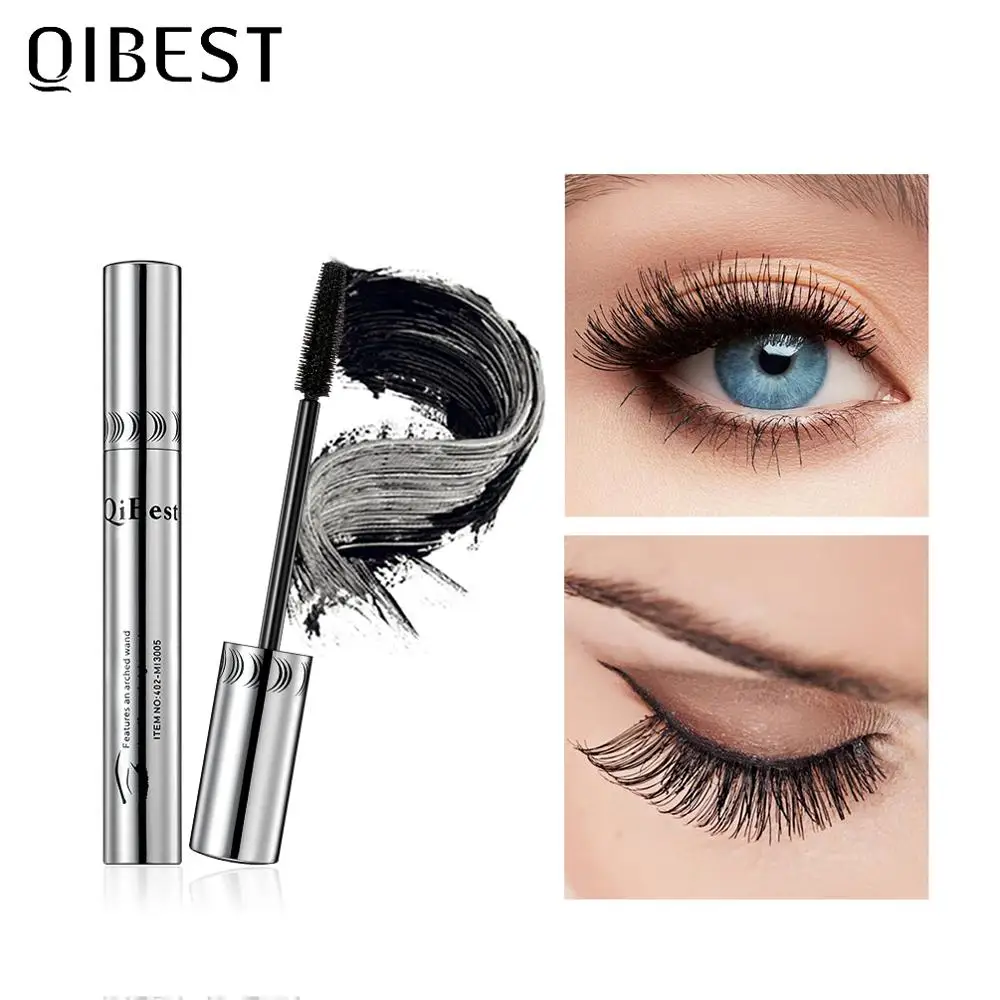 QIBEST Black Mascara Eyelashes Mascara 4D Silky Eyelashes Lengthening Eyelashes Makeup Waterproof Mascara Volume Eye Cosmetics - Image 5