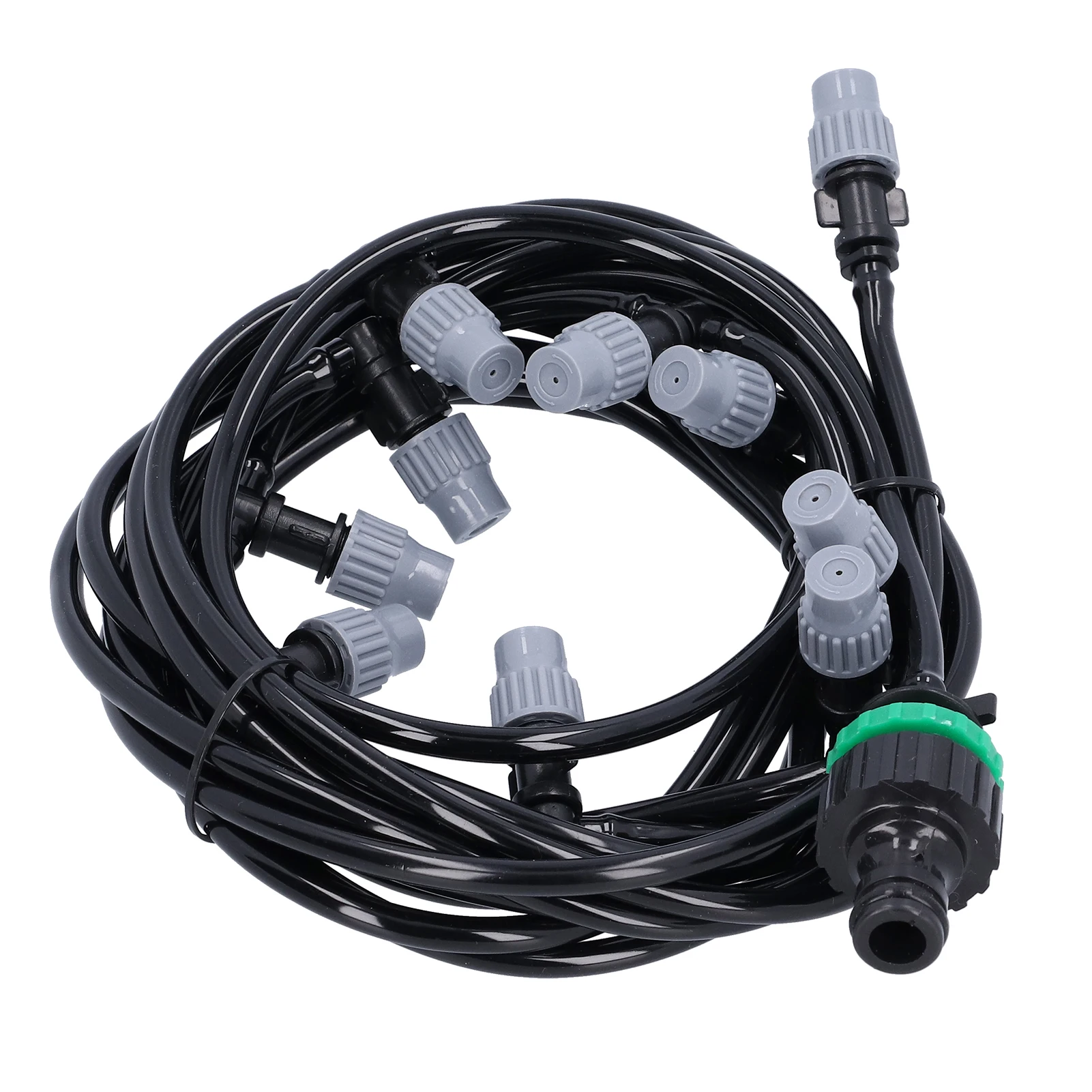 10m 32.8ft 4/7 Irrigation Hose with 10 Misting Sprayer Nozzles Garden Greenhouse Terrace Watering System Irrigation Pipe - Image 2