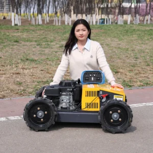 Customized CE Euro V Certified Small Remote Control Robot Lawn Mower New Lawn Care Machine for Farm Clearing