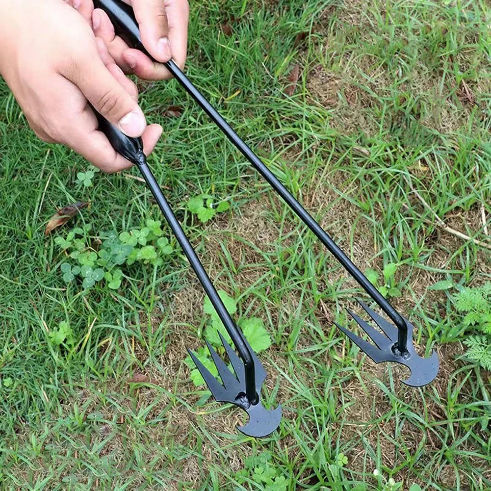 Garden Hoe Tool 2 in 1 Double Garden Hoe Cultivator Gardening Weed-Puller with Handle for Flower Beds Gardens - Image 2