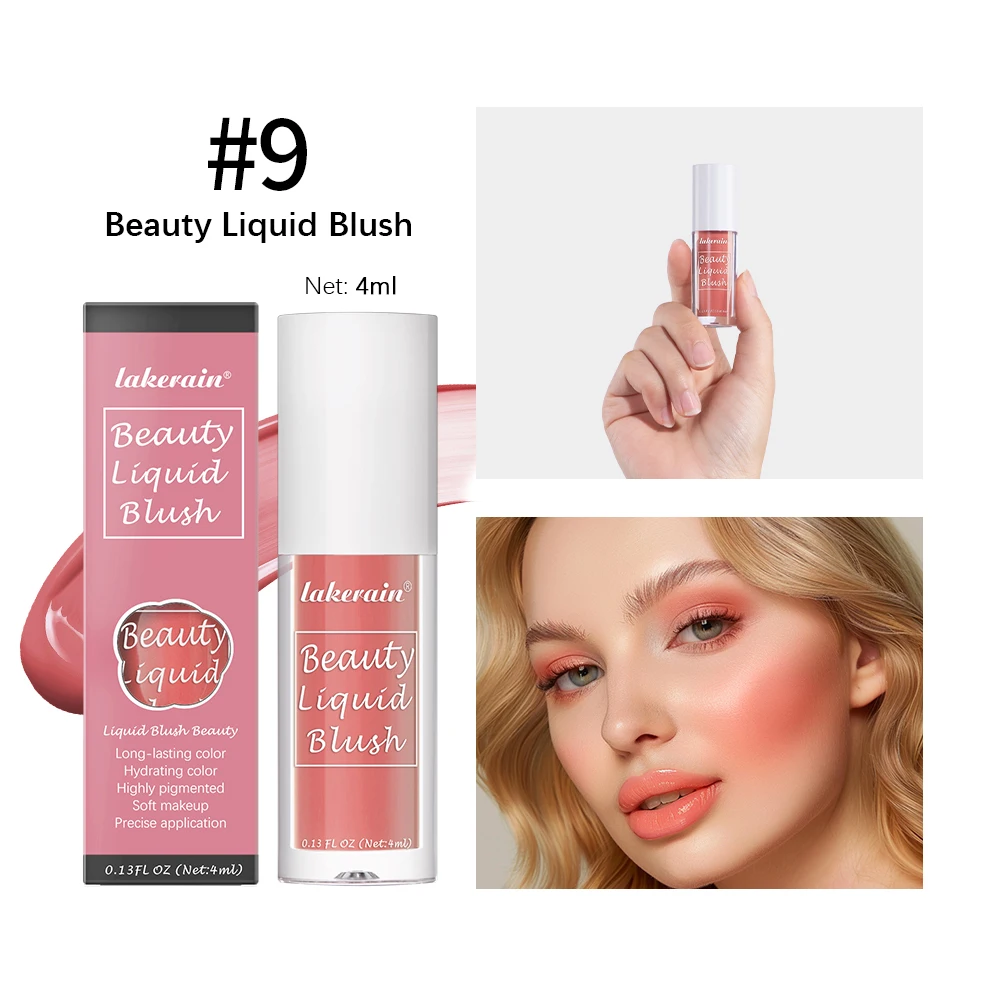 Beauty Liquid Blush Lipstick Blush Eyes Cheek Blusher Waterproof Mositure Face Contour Shadow Liquid Lip Gloss Plump Makeup - Image 11