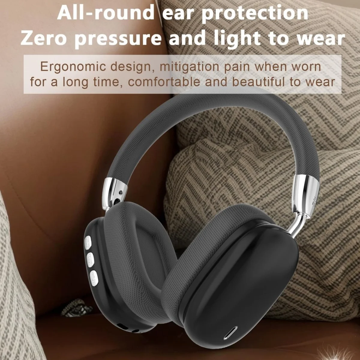 Wireless Bluetooth Headphones, Hi-Res Audio, Foldable & Lightweight, Deep Bass, Long Battery Life - Image 6