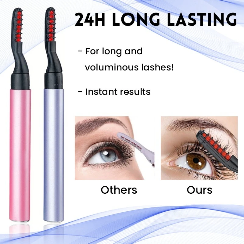 Electric Eyelash Curler Heated Eyelash Curling Device Fast Heat up Natural Eyelash Curler Long Lasting Makeup Care Rechargeable - Image 2