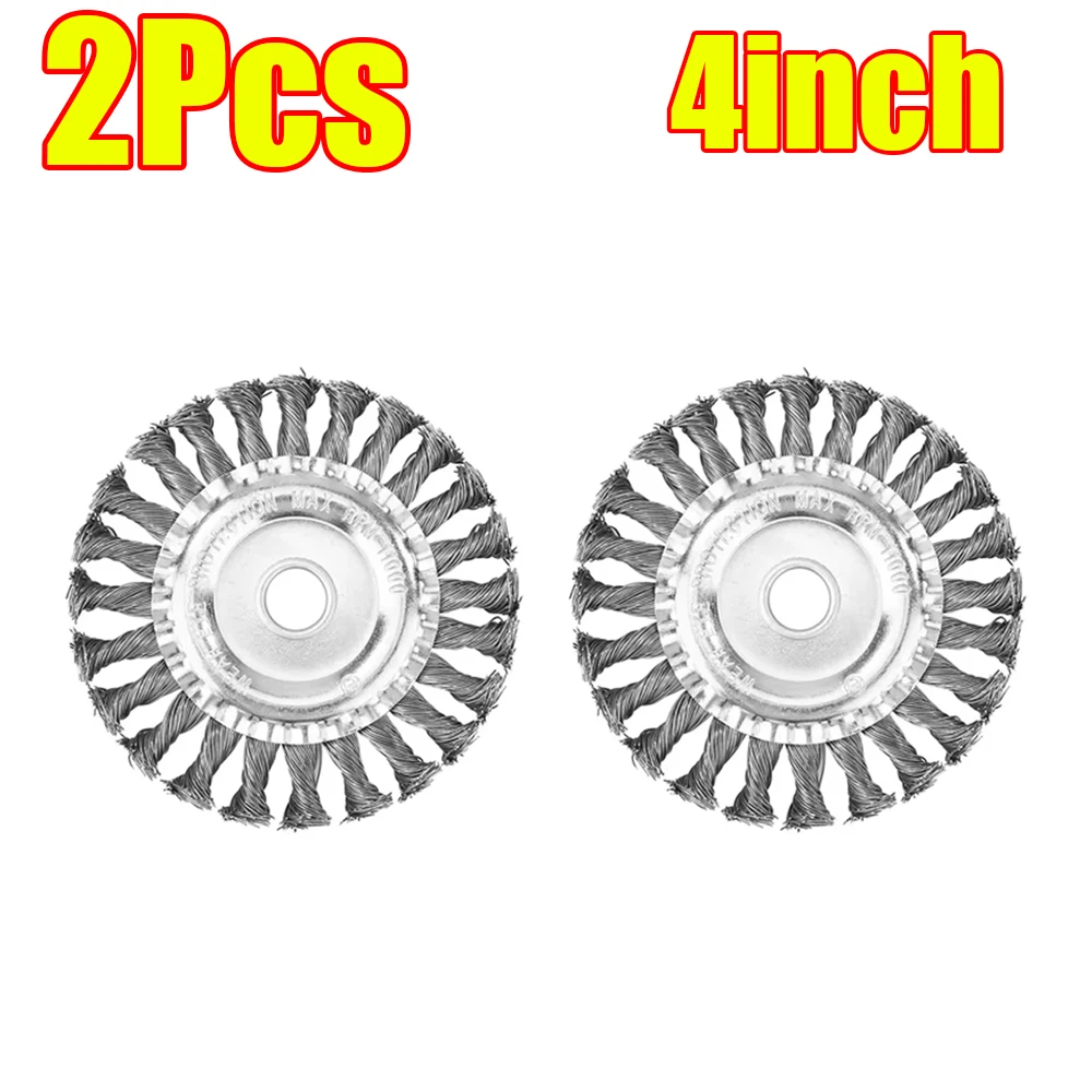1-2Set 4/6/10inch Steel Wire Brush Trimmer Head Weed Brush Cutter Lawn Mower Brush with Adapter Kits Garden Trimmer Head Tool - Image 12