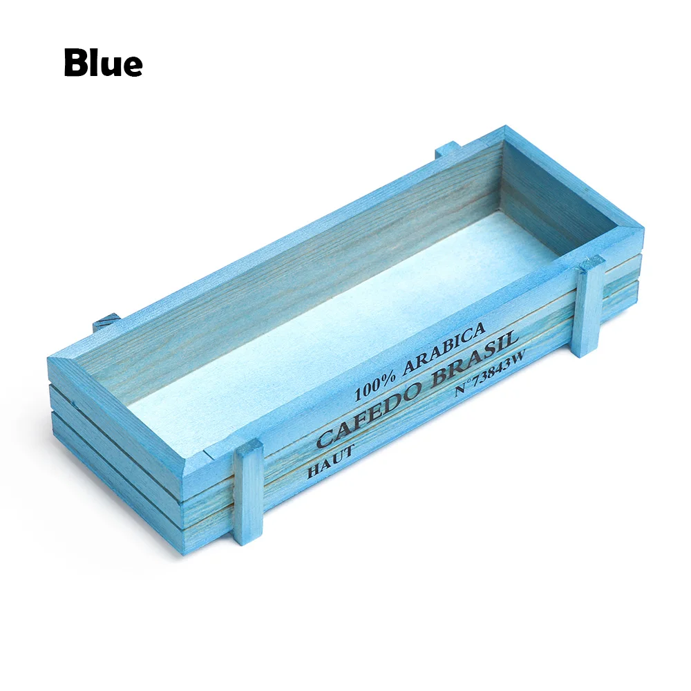 1 PC Tools Garden Decor Trough Decorative Pots Succulent Boxes Rectangle Vase Vintage Crates Wood Flower Pot - Image 11