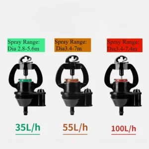 10pcs PC Flow-Control Sprinklers 35L 55L and 100L Advanced Agricultural Irrigation Orchards Nurseries Automated Irrigation