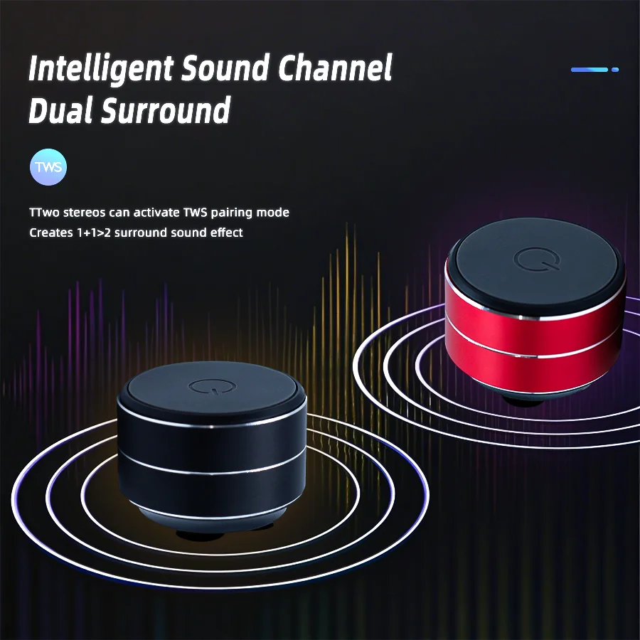 Mini Bone Conduction Speaker Vibration Stereo Audio Digital TWS Wireless Bluetooth Speakers Portable Metal Speaker Dropshipping - Image 4