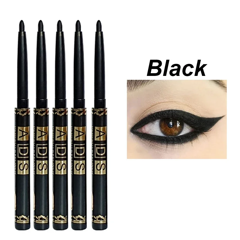 1/2/5/12pcs Waterproof & Sweat-Proof Black Eyeliner Pencil Eye Liner Gel Pen Long-Lasting Anti-smudging for Bold Eye Makeup - Image 10