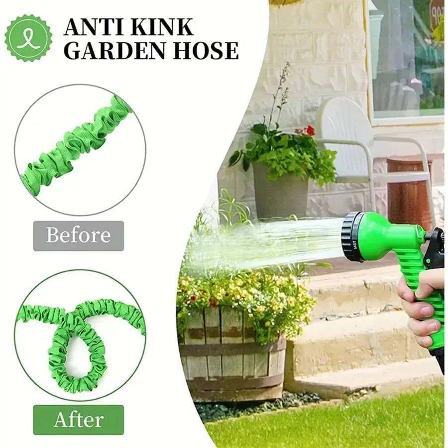 25FT-200FT Expandable Magic Hose Lightweight Design Durable Materials 7 Water Spraying Functions Gun Home Garden Watering Tools - Image 3
