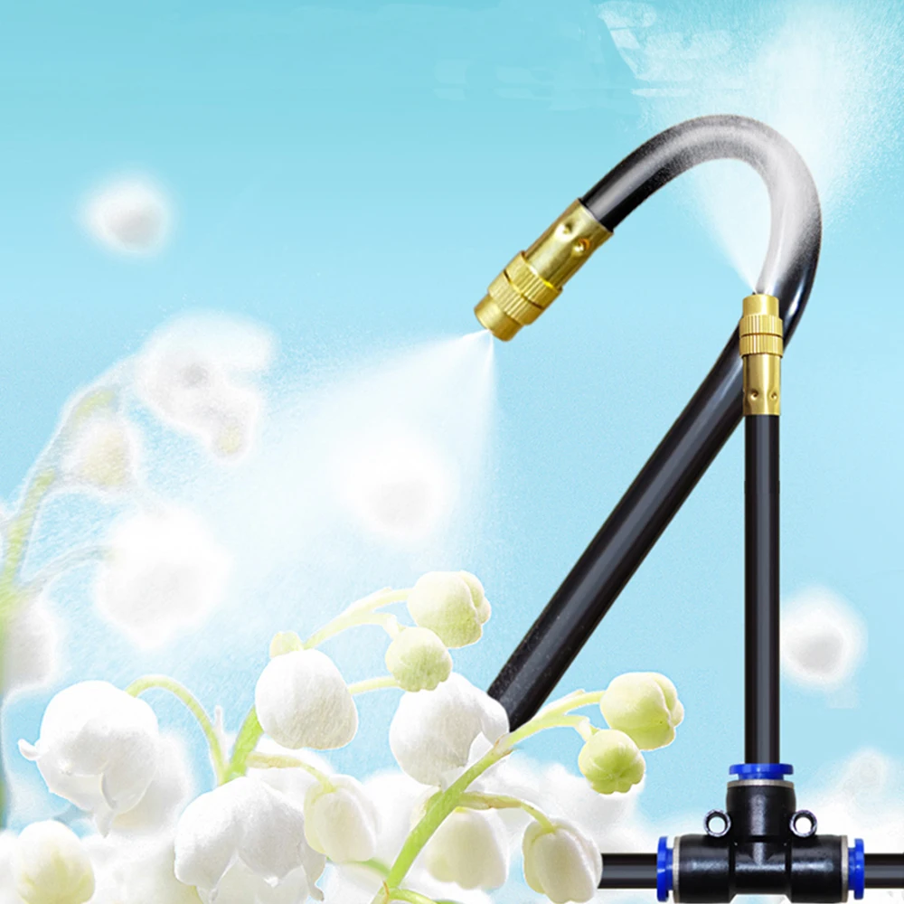 DIY 5~20M Universal Adjustable Atomizing Sprayer Misting System Kit For Lawn Garden Irrigation OD8mm Tube Garden Water Mister - Image 2