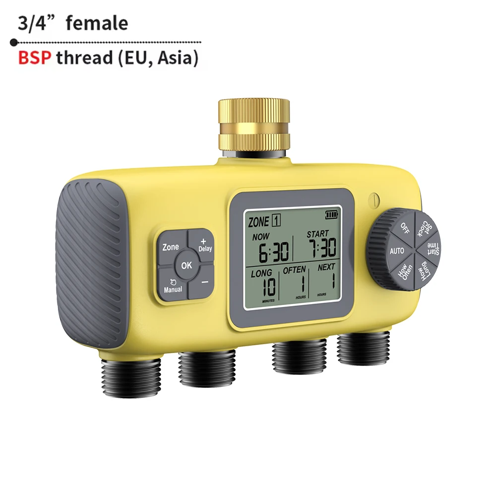 1/2/3/4-Outlet Smart Water Timer Auto Intelligent Irrigation Watering System Sprinkler Timer Garden Programmer LCD Display - Image 15