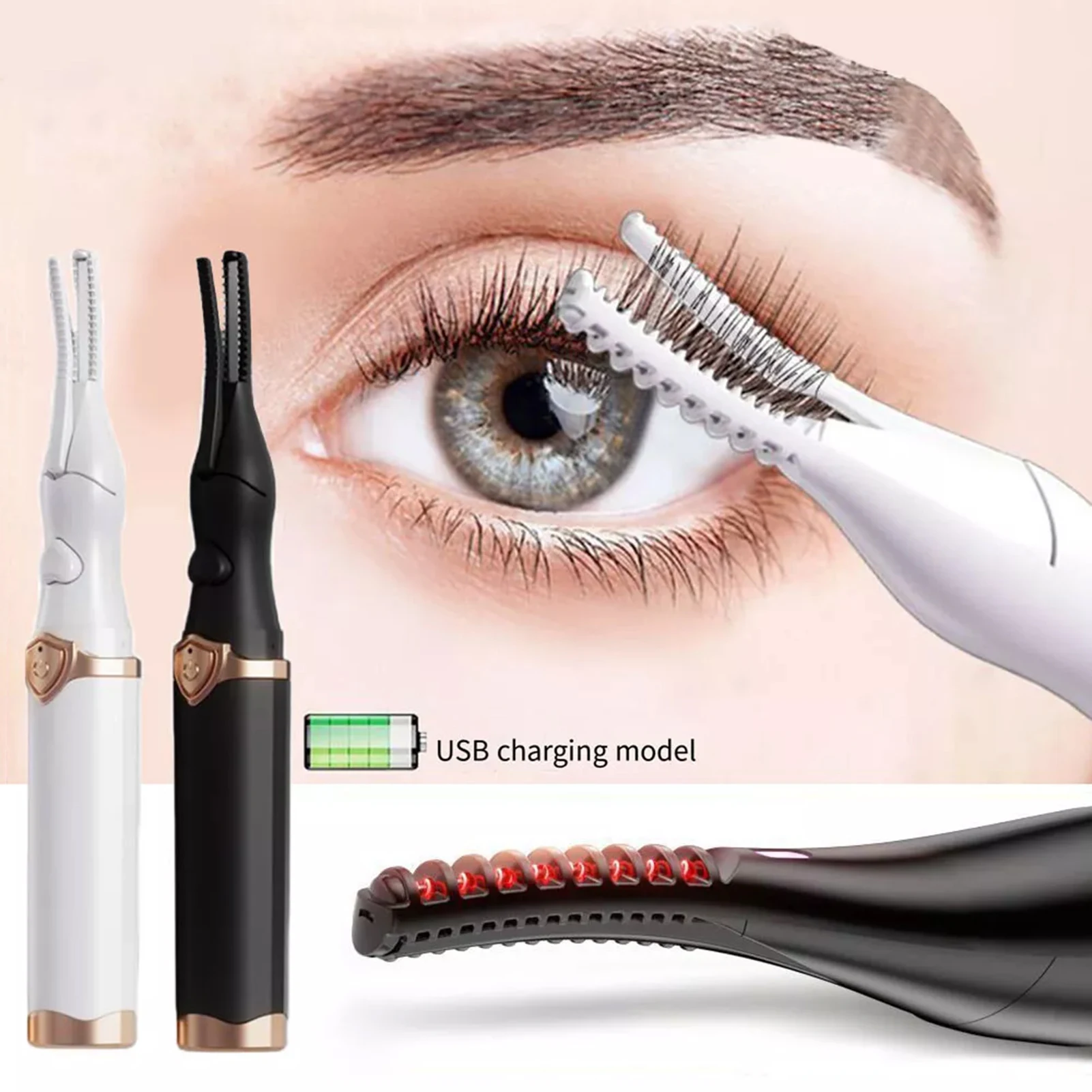 Rechargeable Electric Eyelash Curler Fast Heating Handheld Eyelash Curler for Natural Lashes False Eyelashes - Image 6