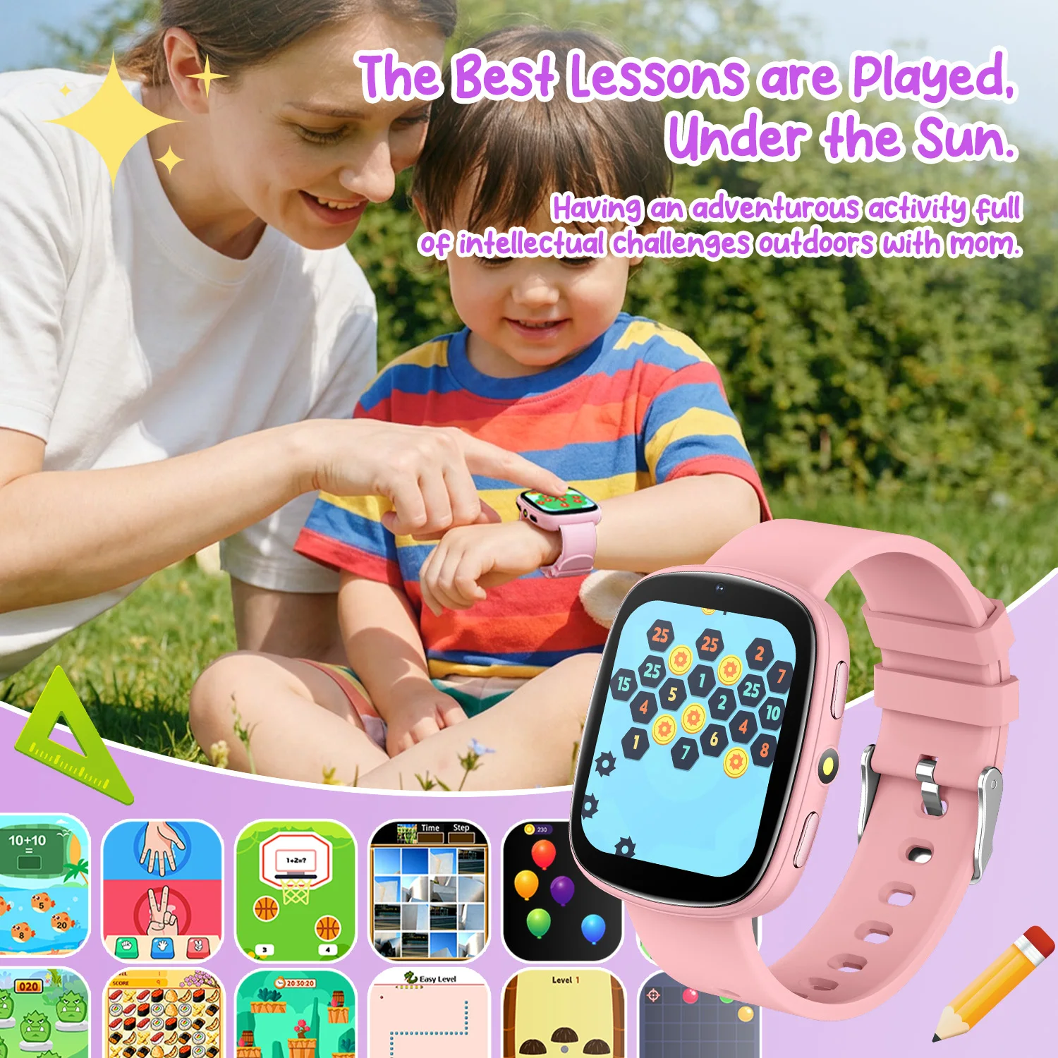 2026 Kids Games Smartwatch 1.83''HD Screen Camera 22 Interesting Games Sleep Monitor Alarm Clock Calculator Children Watch Gifts - Image 6