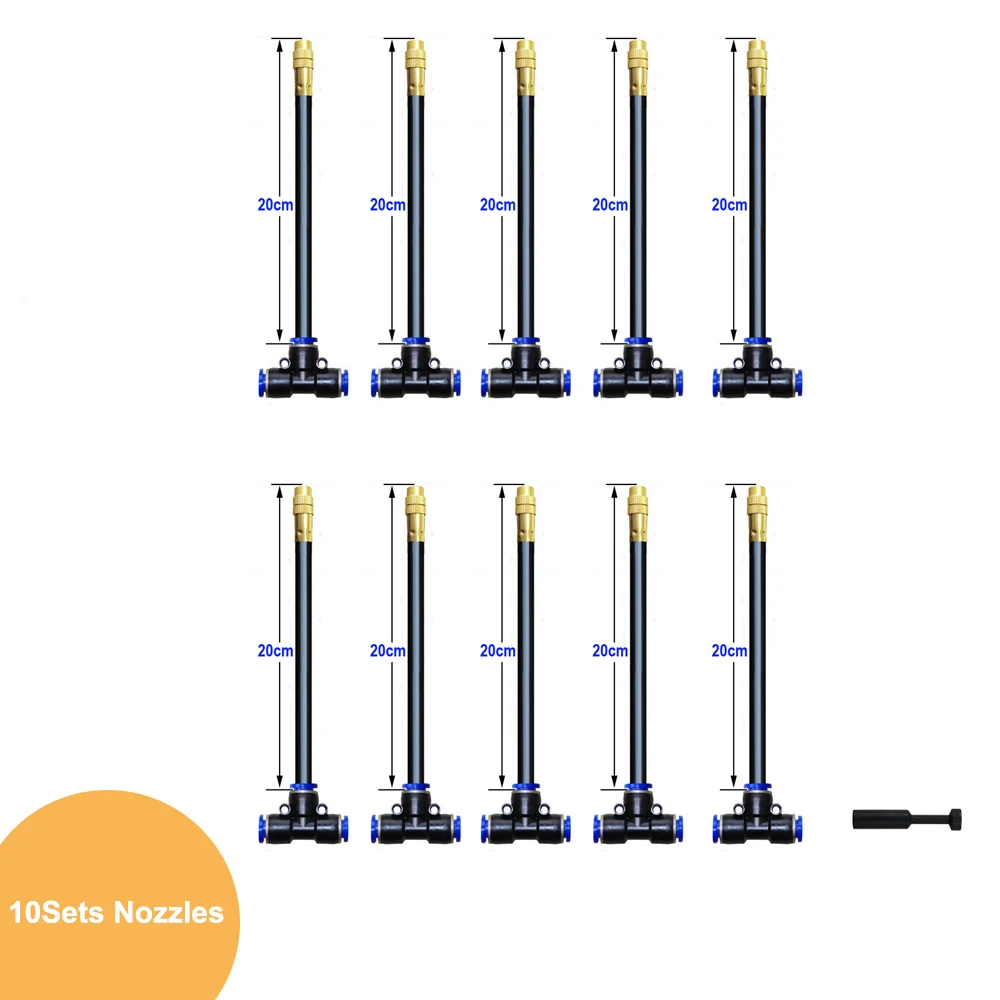 DIY 5~20M Universal Adjustable Atomizing Sprayer Misting System Kit For Lawn Garden Irrigation OD8mm Tube Garden Water Mister - Image 11