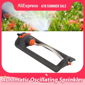 Automatic Oscillating Lawn Sprinkler 19 Hole 4 Modes Watering Device for Home Garden Agricultural Irrigation