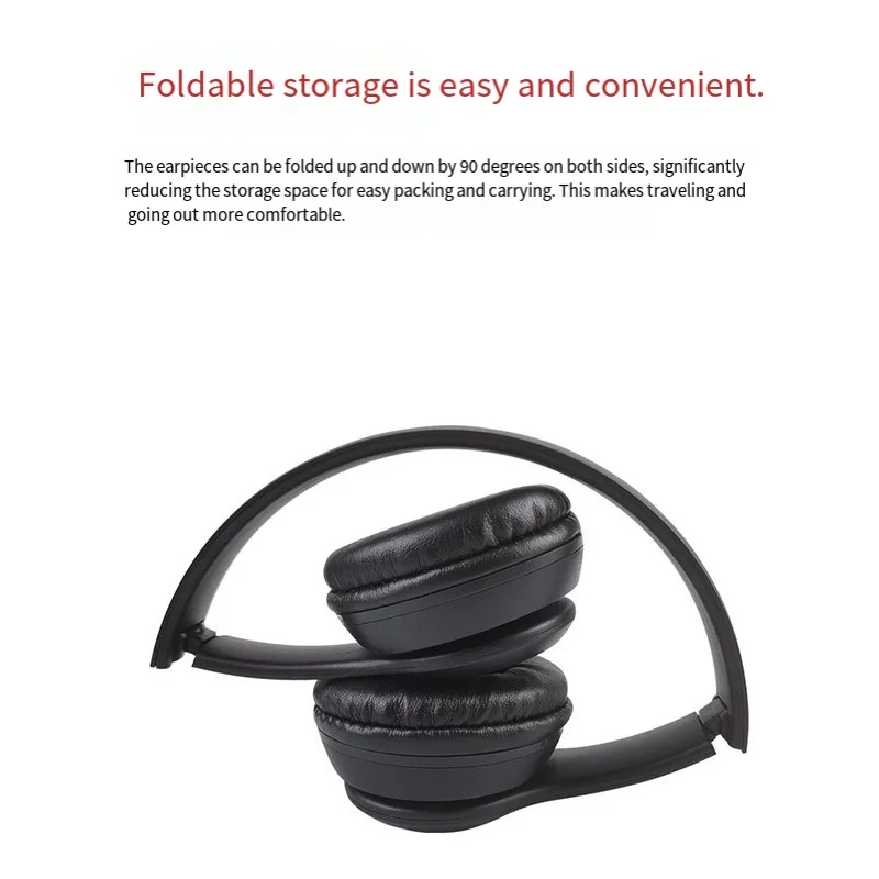Multifunctional Portable Foldable Headmounted Wireless Bluetooth 5.0 Headset For Bluetooth connection TF Card Wired Connection - Image 5