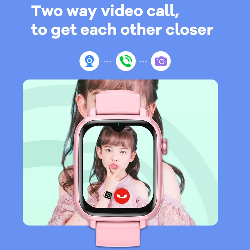 4G Smart Watch Kids GPS WiFi Postion Tracker 2-Way Video Call Voice Monitor SOS App Download Children Phone Watch Boy Girl Gifts - Image 4