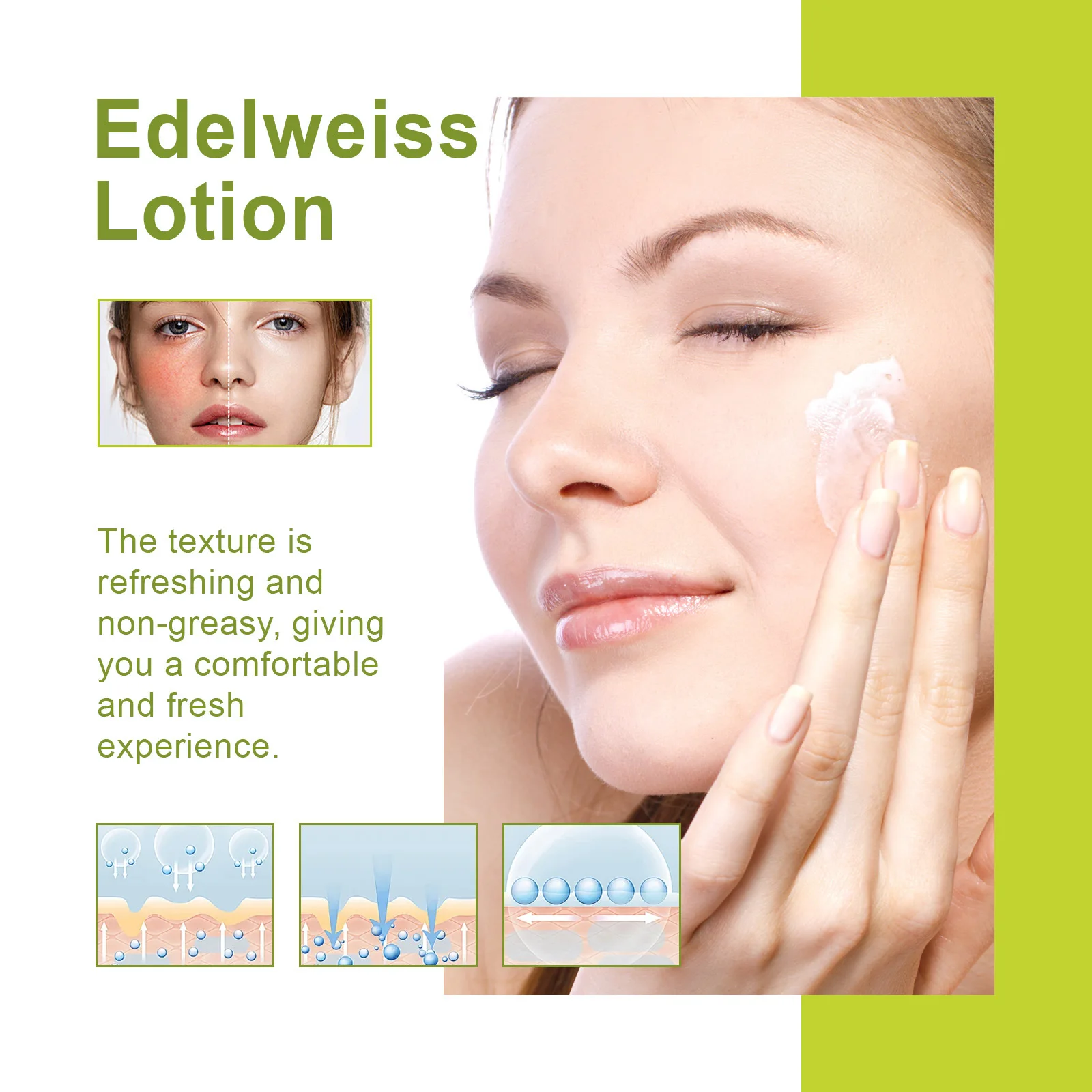 EELHOE Facial Moisturizing lotion brightens face, tightens face, refines skin, repairs skin barrier and replenishes water lotion - Image 3