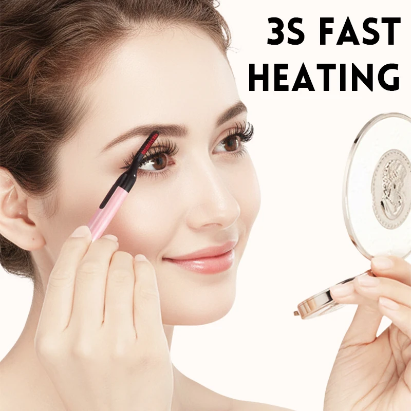 Electric Eyelash Curler Heated Eyelash Curling Device Fast Heat up Natural Eyelash Curler Long Lasting Makeup Care Rechargeable - Image 3