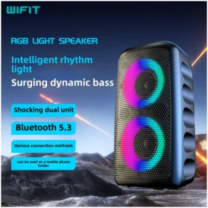 WIFIT speaker, 2-channel multifunctional link, supports Bluetooth 5.3, TF card, USB mode/external microphone, long battery life