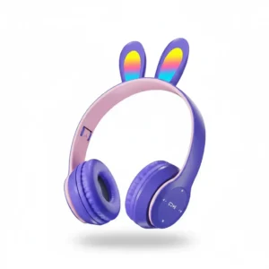 P47R Wireless Headphone Flash Light Cute Cat Bluetooth with Mic Control LED Stereo Music Helmet Phone Bluetooth Headset Gift
