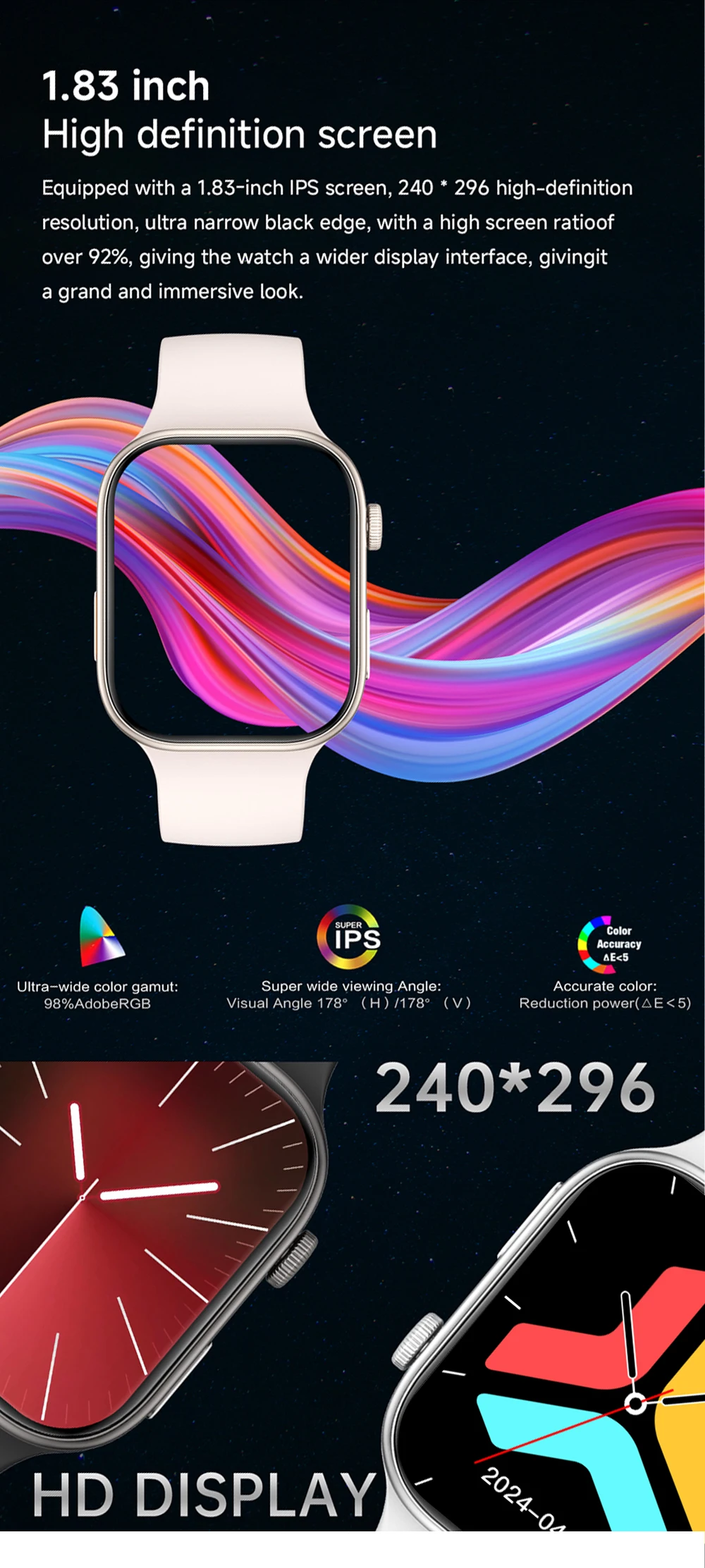 NEW Smartwatch 1.83"HD Screen Sleep&Health Monitoring Bluetooth Call Multi-Sport Modes Fashion Smart Watches For Women Men Gift - Image 3