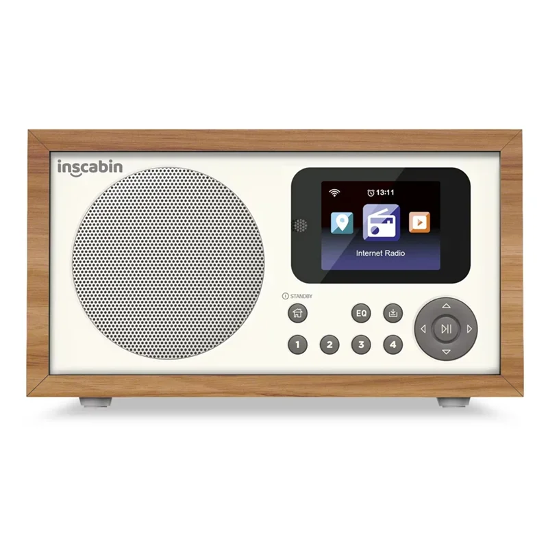 D2 WiFi Internet Digital Radio Bluetooth5.0 Speaker with LED Colour Screen Alarm Clock Home DAB Radios Support U Disk MP3 Player - Image 2