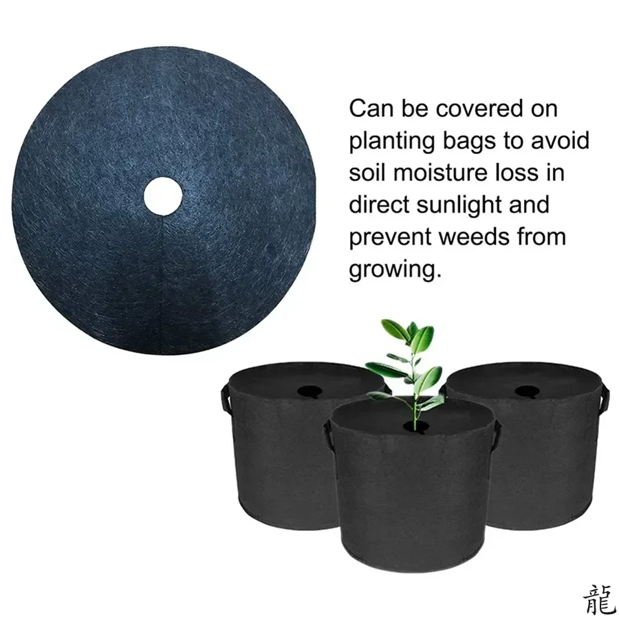 Non-Woven Tree Mulch Ring Weeding Barrier, Protector Mat, Plant Cover, Anti Grass, Gardening Fabric Weed Control, 15cm-82cm - Image 2