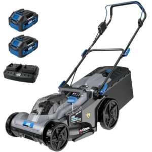 Electric 40V 17 Inch Cordless Lawn Mower Walk Behind Brushless Push Mower 6-Height Adjust Portable and Lightweight 2 x 20V Batt