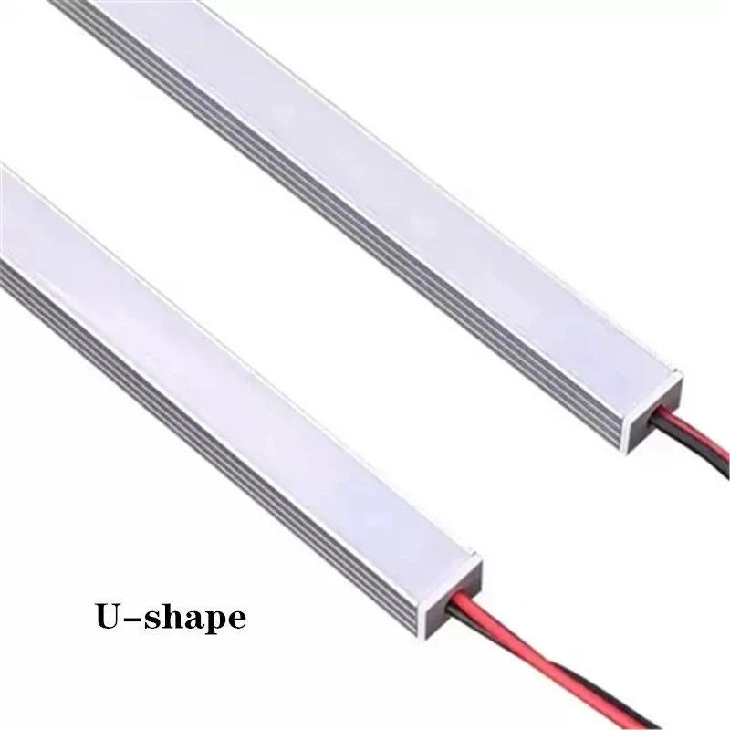1-30 PCS LED rigid strip DC12V 50CM 20 inch SMD5730 36LEDs U/V-shaped flat LED aluminum channel rigid strip for indoor lighting - Image 4