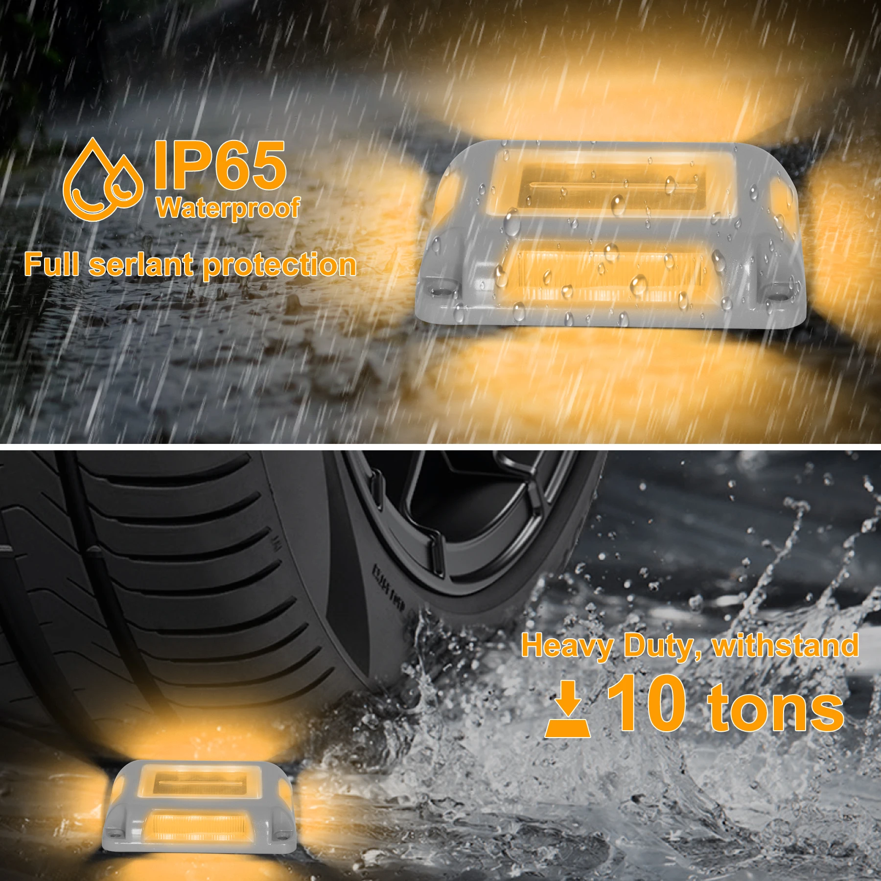 1pc 16leds Super Bright Rectangle Solar Ground Light Solar Light IP65 Waterproof Driveway Markers Step Lights Solar Deck Light - Image 5