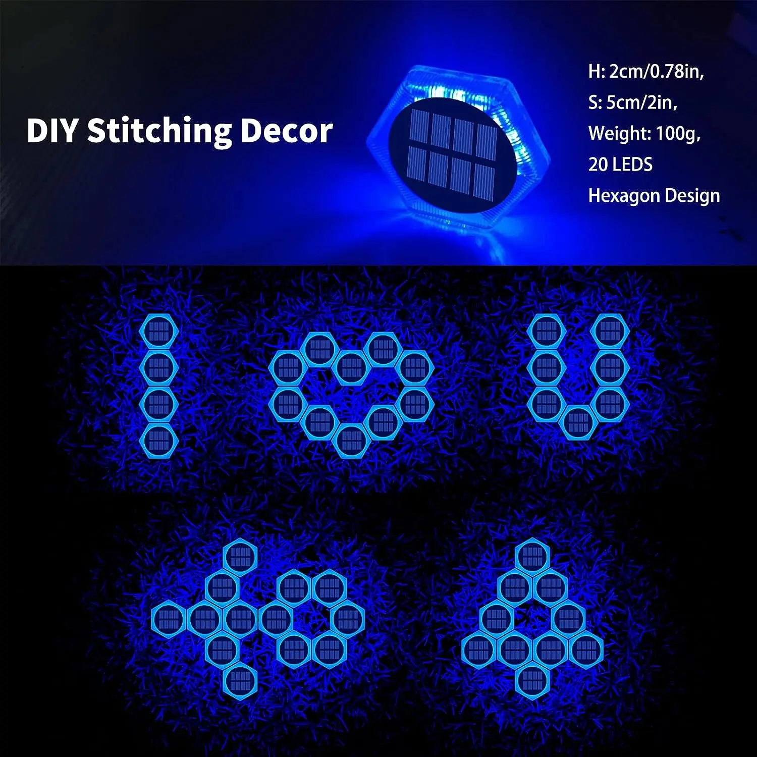 6 Pack Solar Driveway Lights Outdoor IP68 Waterproof Blue Deck Step Lights Solar Stair Lights Stick on Dock Garage Pool Fence - Image 5