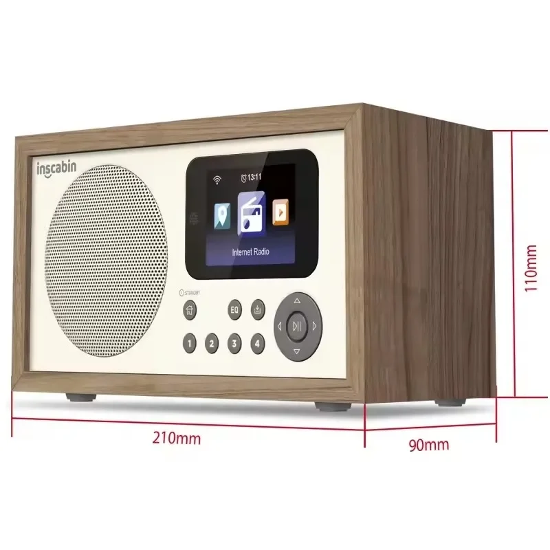 D2 WiFi Internet Digital Radio Bluetooth5.0 Speaker with LED Colour Screen Alarm Clock Home DAB Radios Support U Disk MP3 Player - Image 5