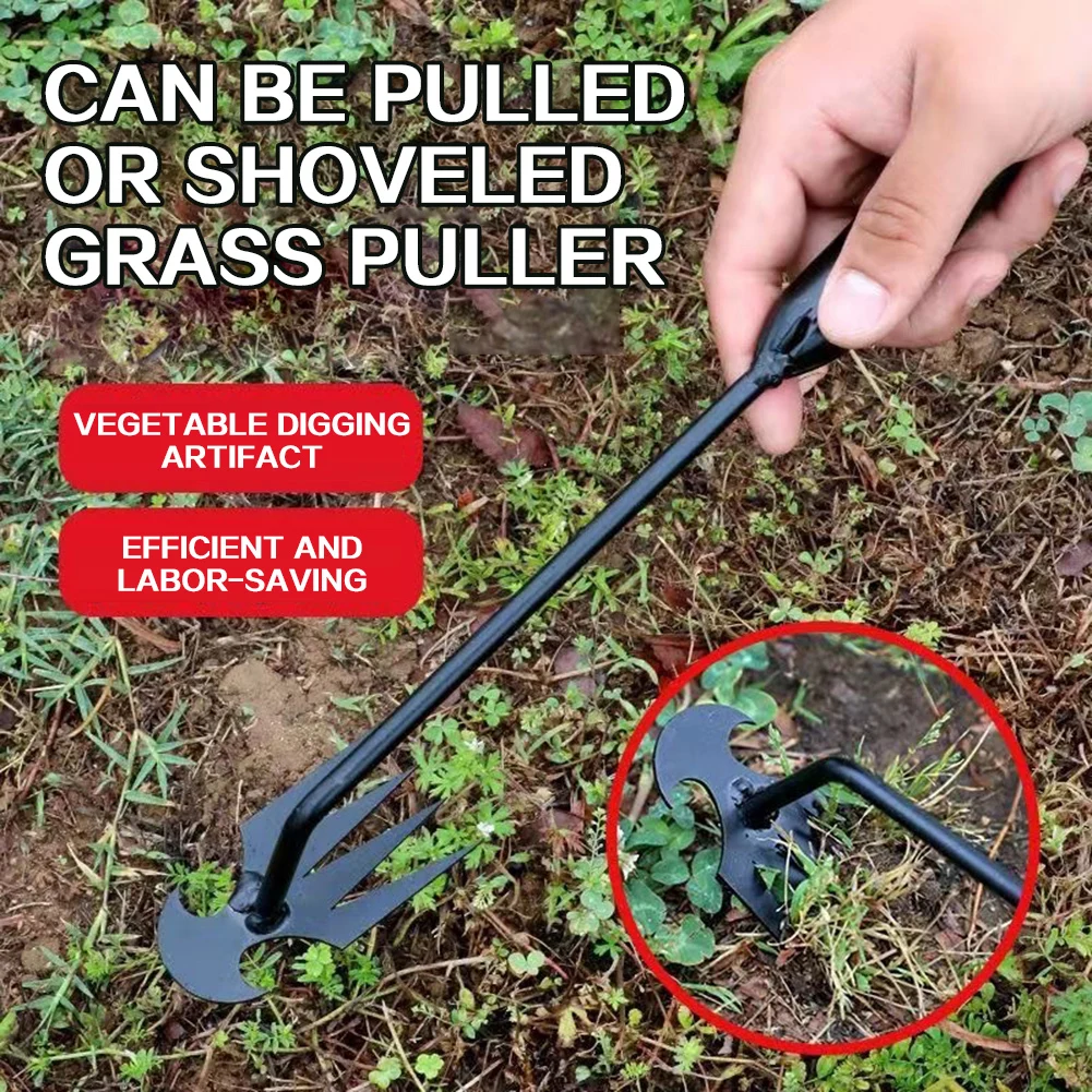 Garden Hoe Tool 2 in 1 Double Garden Hoe Cultivator Gardening Weed-Puller with Handle for Flower Beds Gardens - Image 5