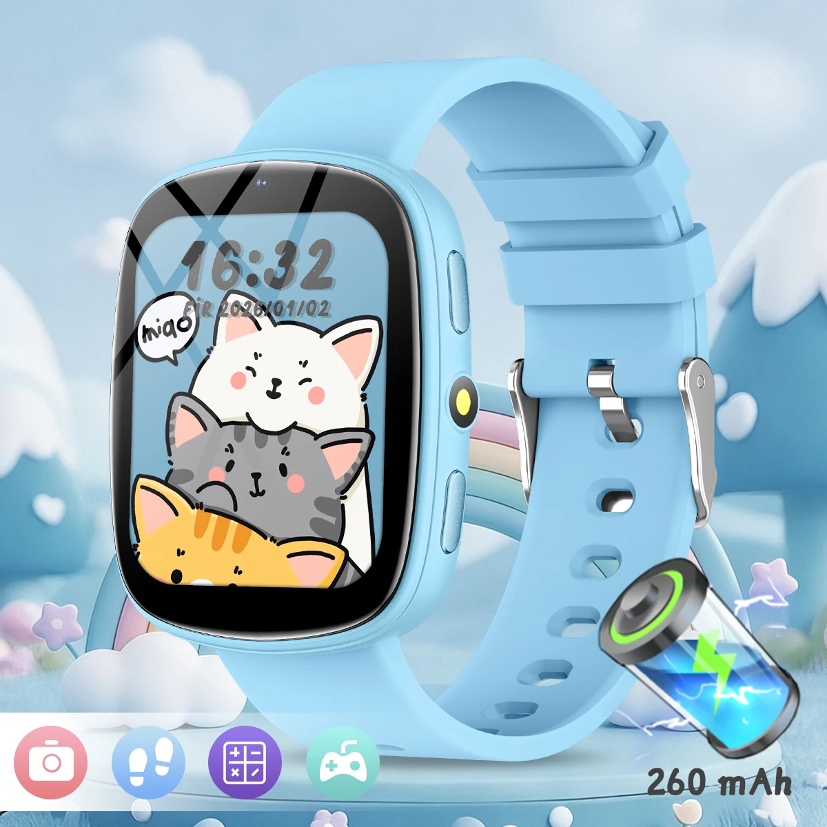 2026 Kids Games Smartwatch 1.83''HD Screen Camera 22 Interesting Games Sleep Monitor Alarm Clock Calculator Children Watch Gifts - Image 7