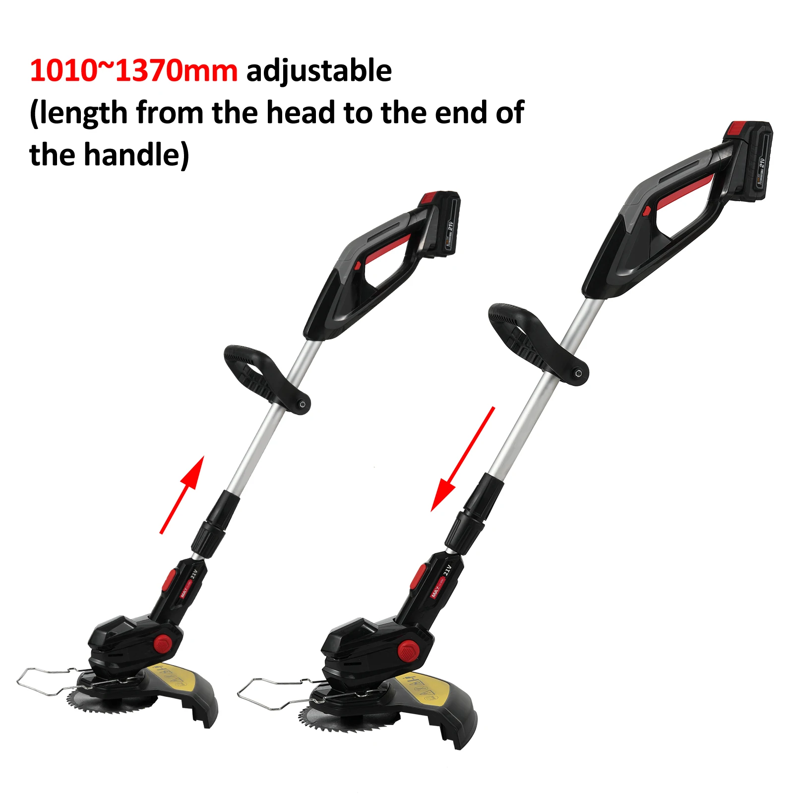Electric Weed Eater Cordless Lawn Trimmer Weed Wacker Battery Powered Trimmer Lawn Edger with Adjustable Length and 3 Types Blad - Image 6