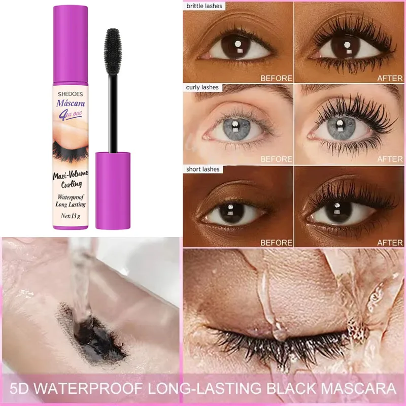5D Waterproof Mascara Eyelashes Lengthening Long Lasting Silky Lash Black Eyelashes Extension Make Up Beauty Eye Korean Cosmetic - Image 2