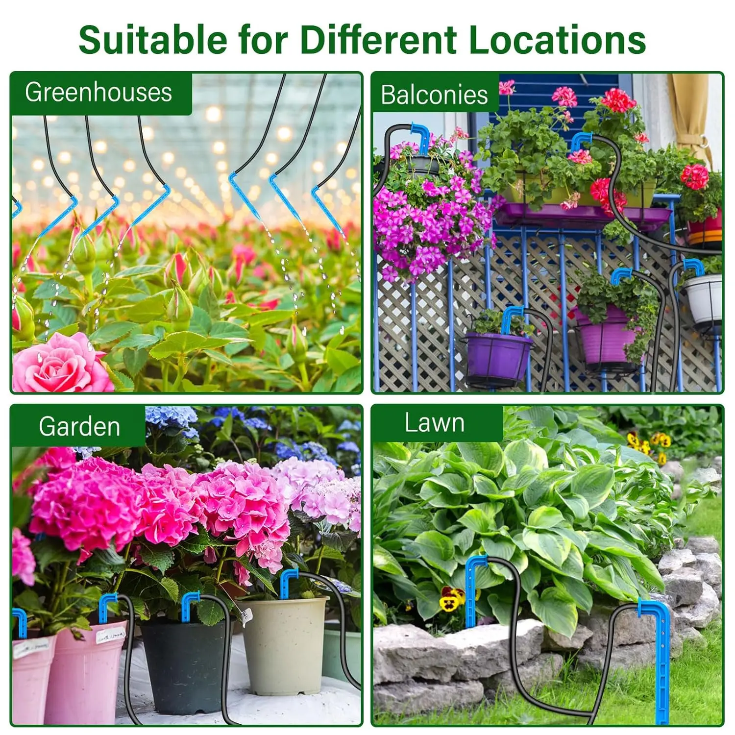 DIY solar drip irrigation kit, garden drip irrigation system, suitable for outdoor balcony garden automatic watering system - Image 6