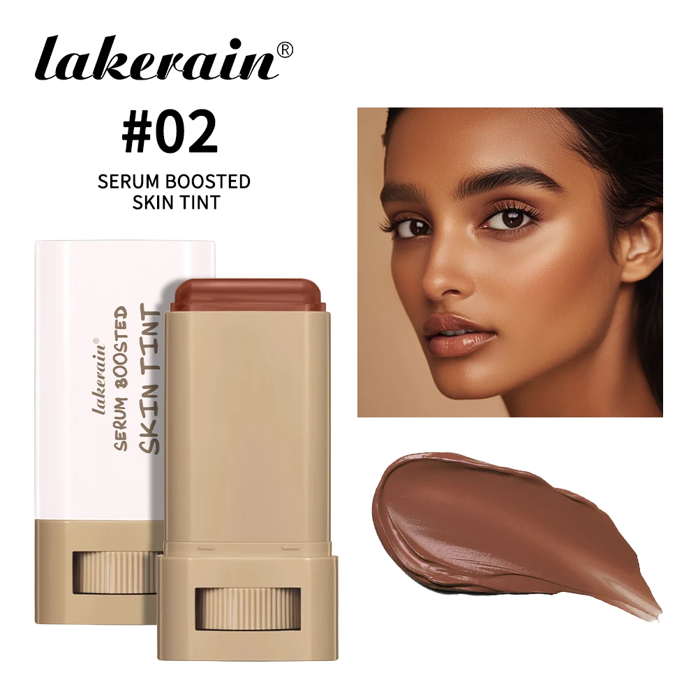 Skin Tint Foundation Stick Eraser Concealer Foundation Stick Serum Boosted Smooth Plumper Hight Coverage Travel Bronze Foundatio - Image 8