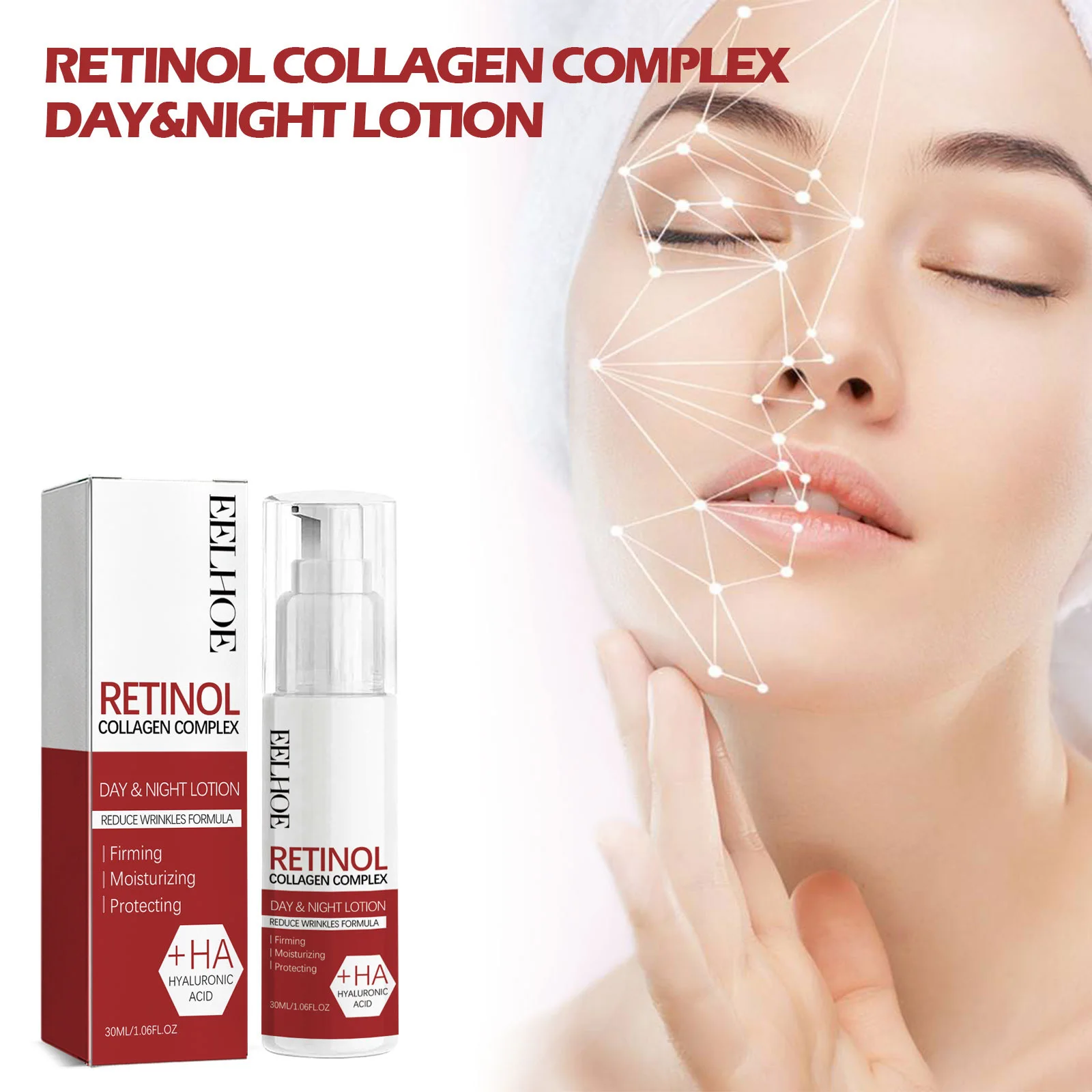 Eelhoe Retinol Lotion Weakens Wrinkles Hydrates Moisturize Brightens Skin Tightens Skin Anti Aging Deep Hydration Firming Lotion - Image 2