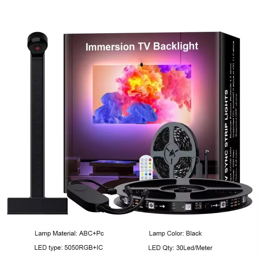 RGB-IC TV Backlight Strip With AR Color Sensor App Control with Music Sync RGB Ambient Light for 55 to 85 Inch Screen Backlight - Image 7