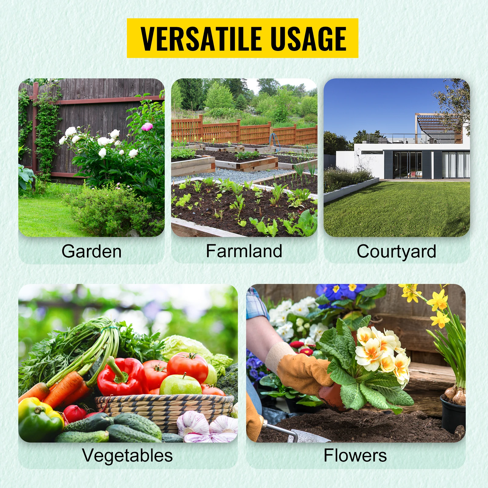 SucceBuy Walk-in Tunnel Greenhouse Galvanized Frame & Waterproof Cover 15x7x7/10x7x7/20x10x7/12x7x7 ft Greenhouses & Cold Frames - Image 2