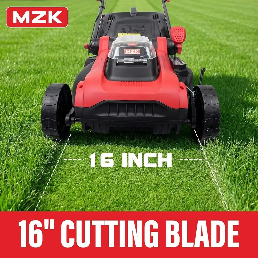 40V 16 Dual-Mode Electric Lawn Mower, Push Mower with 5-Height Settings, 2 x 4.0Ah Batteries Included - Image 4