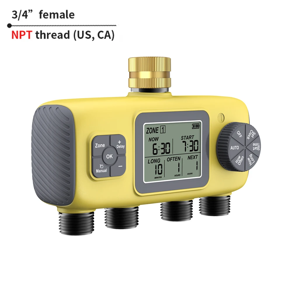1/2/3/4-Outlet Smart Water Timer Auto Intelligent Irrigation Watering System Sprinkler Timer Garden Programmer LCD Display - Image 18