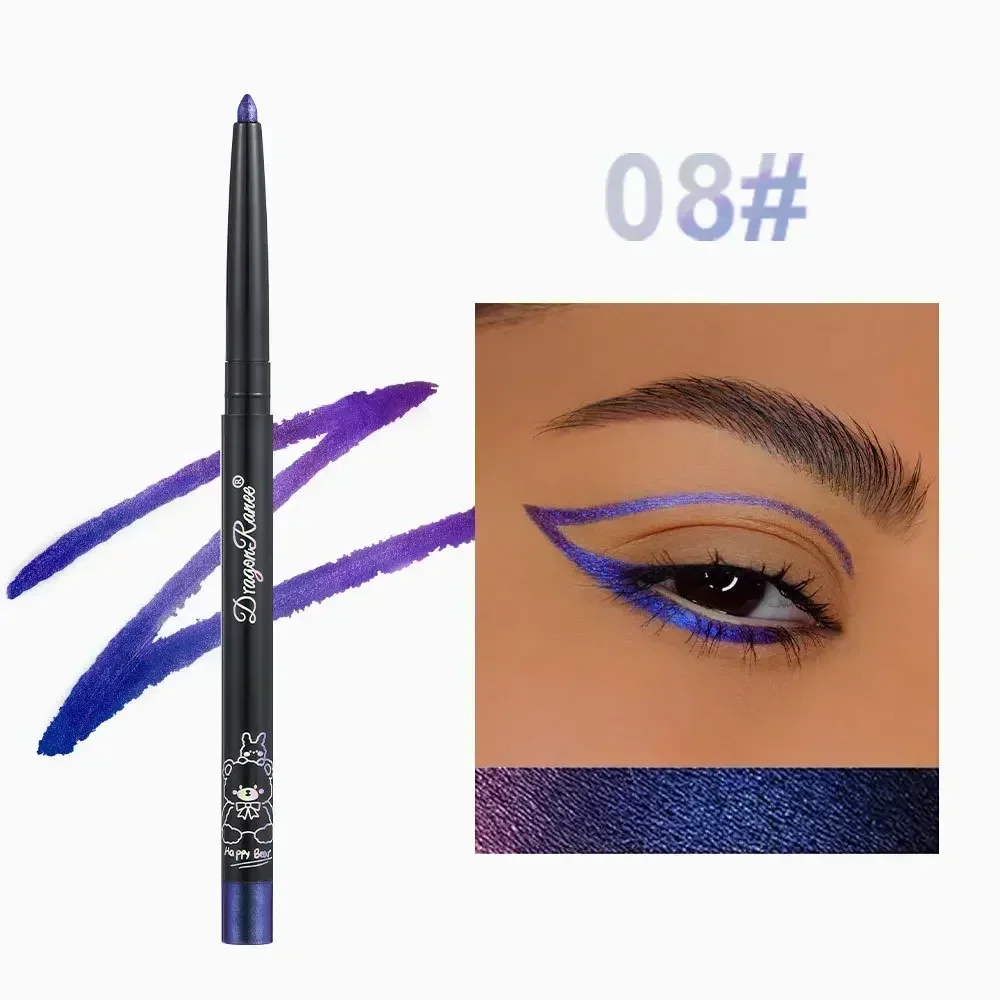 Glitter Aurora Eyeliner Pen Multi Chrome Eye Liner Lasting Shiny Metallic Eyeshadow Lying Silkworm Green Purple Makeup Pigment - Image 14